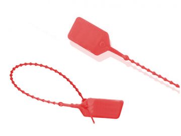 Scellé de sécurité plastique numéroté 220 mm 1000 pièces ROUGE