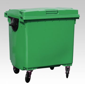 4-Rad Mülltonne MGB 1000L, Grün, Qualität nach DIN, 1370x1085x1315 mm (pro Stück)