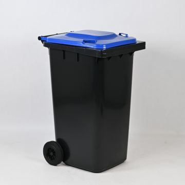 Wheelie bin 240L, 580x740x1070 mm, anthracite/blue