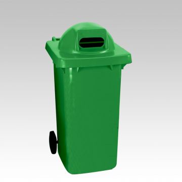 2-Rad Mülltonne MGB 240L Grün, Runddeckel mit Einwurfschlitz (pro Stück)