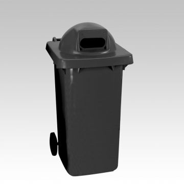 Conteneur poubelle tri sélectif extérieur 240L GRIS ouverture ovale