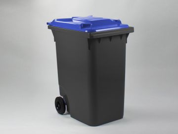 Wheelie bin 360L, 600x890x1100 mm, grey/blue