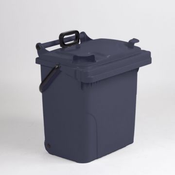 Petit conteneur poubelle 42 litres poignée rétractable GRIS