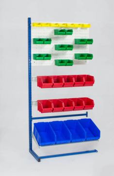 Anbau Regal incl 1 Schiltzplatten, 2 Schiene und 35 Lagerkästen (pro Stück)