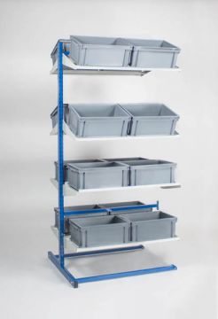 Anbau Regal 90x76x181cm incl 8 Regalen und 16 Kisten 40x30 (pro Stück)