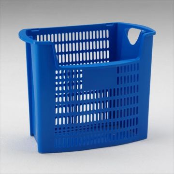Papier u. Glaskorb 49x30x38,5cm 32 Ltr perforiert, mit Öffnung, blau (pro Stück)