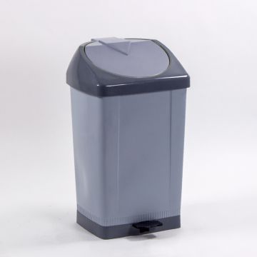 Pedal-Abfalleimer 430x370x730 mm 60 Ltr. Grau (pro Stück)