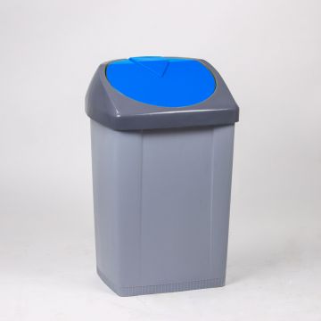 Abfalleimer 430x370x730 mm 60 Ltr. Grau/Blau (pro Stück)