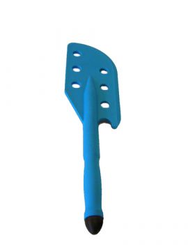 Rührspatel mit Löchern, 125x190x540 mm, blau