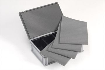 Schaumset 255x155 mm dunkelgrau für Behälter 300x200 mm (pro Stück)