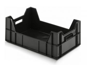 Stapelbehälter für die Insektenzucht 600x400x230 mm, 23 Liter, schwarz