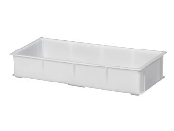 Bac plastique alimentaire gerbable 38x17x7 cm 3 litres BLANC