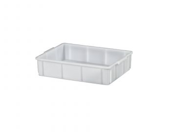 Bac plastique alimentaire gerbable 43x32x9 cm 10 litres BLANC