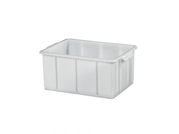 Bac plastique alimentaire gerbable 45x32x20 cm 20 litres BLANC