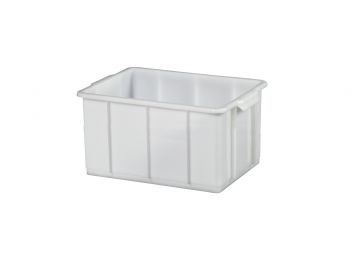 Bac plastique alimentaire gerbable 52x42x20 cm 30 litres BLANC