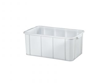 Bac plastique alimentaire gerbable 63x37x26 cm 46 litres BLANC