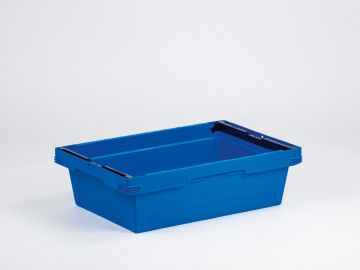 Transportbox mit Stapelbügel 600x400x173 mm, 29 Liter, blau