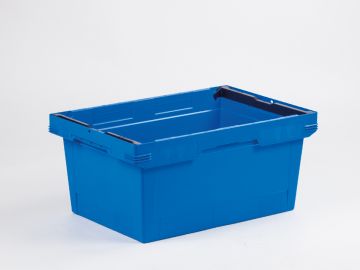 Transportbox mit Stapelbügel 600x400x273 mm, 47 Liter, blau