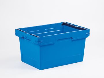 Transportbox mit Stapelbügel 600x400x323 mm, 58 Liter, blau