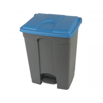 Pedaleimer mit Scharnierdeckel 500x410x670 mm, 70 L,  grau-blau (pro Stück)