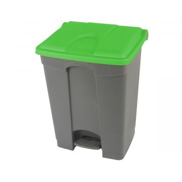 Pedaleimer mit Scharnierdeckel 500x410x670 mm, 70 L, grau-grün (pro Stück)