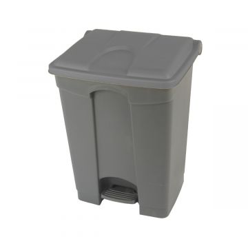Pedaleimer mit Scharnierdeckel 500x410x670 mm, 70 L, grau (pro Stück)
