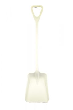 Pelle alimentaire plastique avec manche 111 cm etroite BLANC