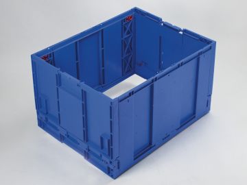 Klappbarer Aufsatzrahmen, 183 Liter, 800x600x465 mm, blau