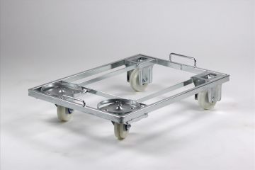 Socle rouleur pour bac à pain WA700 roulettes polyamide, chape inox