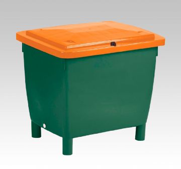 Streu- und Salzbehälter 945 x 725 x 830 mm, 400 Ltr. grün/orange (pro Stück)