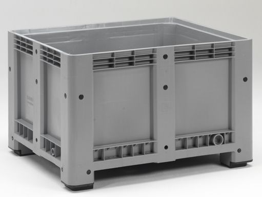 Kunststoff Palettenbox auf 4 Füßen, 120x100x78cm, 610 Liter, grau (pro Stück)