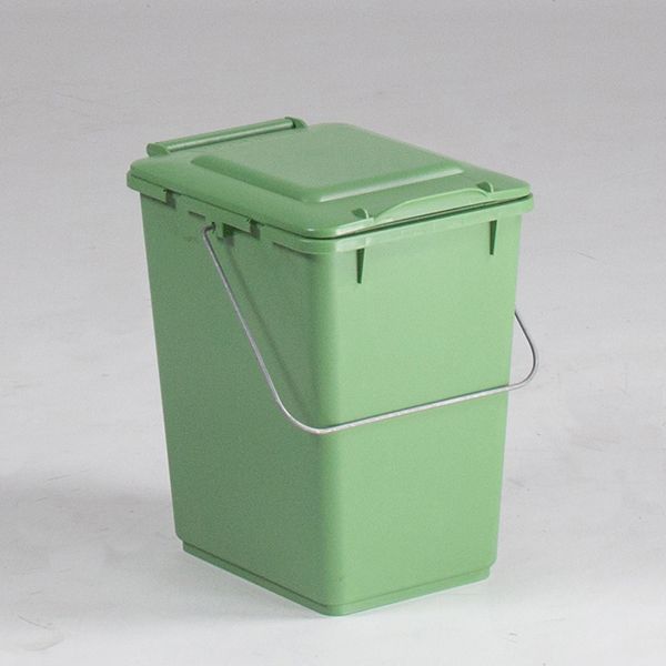 Abfallbehälter, 280x205x300mm, 10 Ltr, mit metallen Trägegriff, grün (pro Stück)