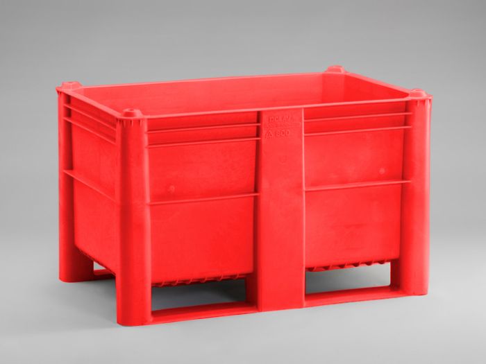 Palettenbox 520L 2 Kufen, rot (pro Stück)