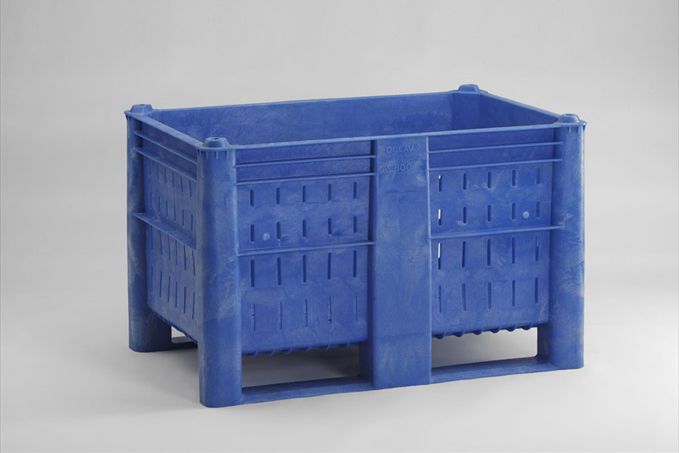 Caisse palette plastique alimentaire ajourée 1200x800x740 mm 520 lt