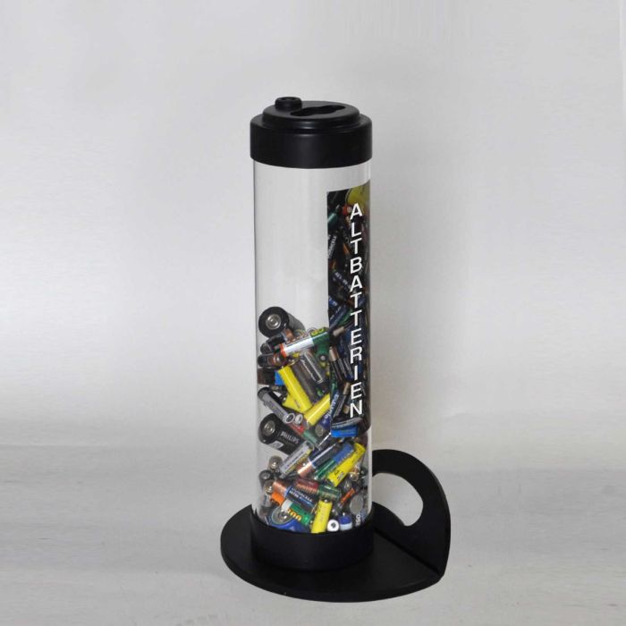 Batteriebehälter, ø12x30cm, 3,5 Liter, transparent (pro Stück)