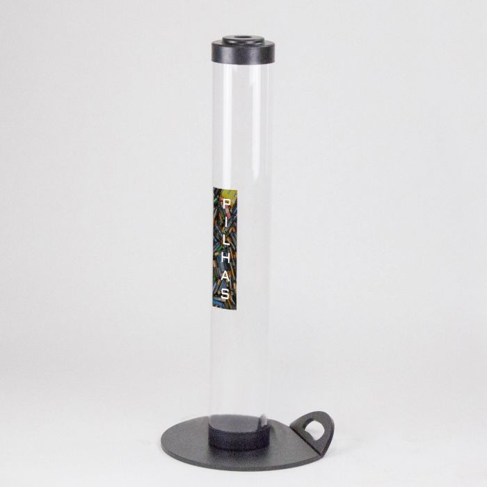 Batteriebehälter ø120x800mm ±9 Liter, transparent (pro Stück)