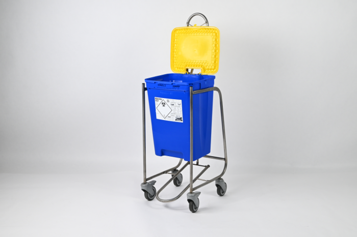Chariot fût DASRI 30 litres, 50 litres et 60 litres en inox