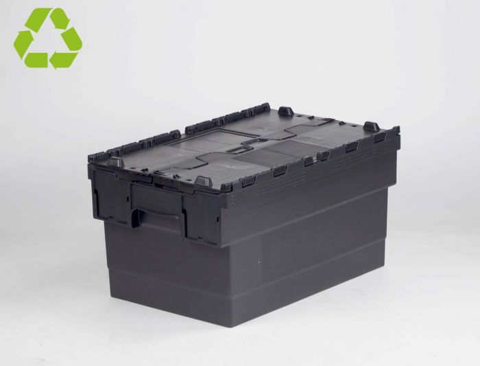 Bac navette avec couvercle 600x400x320 mm 55L Distribox NOIR