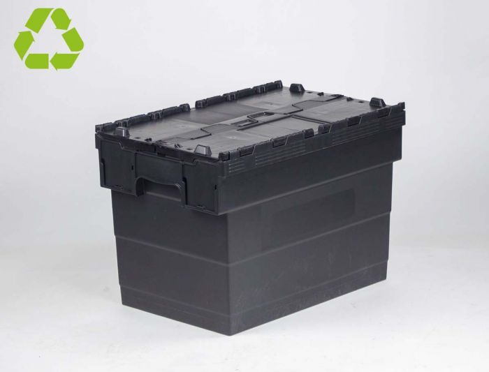 Bac navette avec couvercle 600x400x420 mm 72L Distribox NOIR
