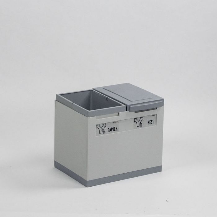 2 Fractions module 30 litres, gris 400x300x350 mm