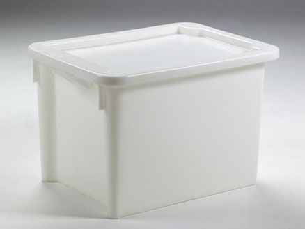 Grand bac gerbable emboitable alimentaire 800x600x510 mm 170L BLANC