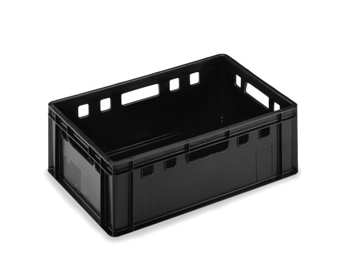 Bac à viande norme Europe E2 60x40x20 cm 35L NOIR
