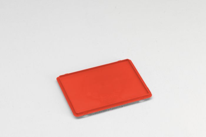 Couvercle caisse plastique à charnière 400x300 mm ROUGE