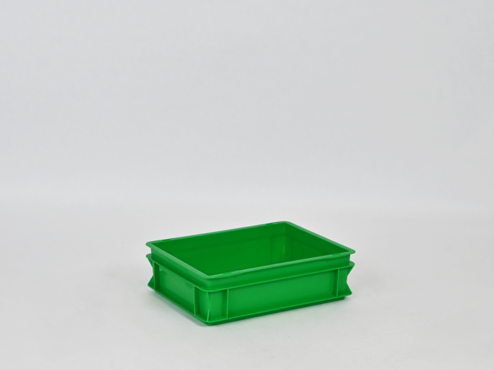 Bac gerbable 400x300x120 mm 10L poignées fermées PP alimentaire VERT