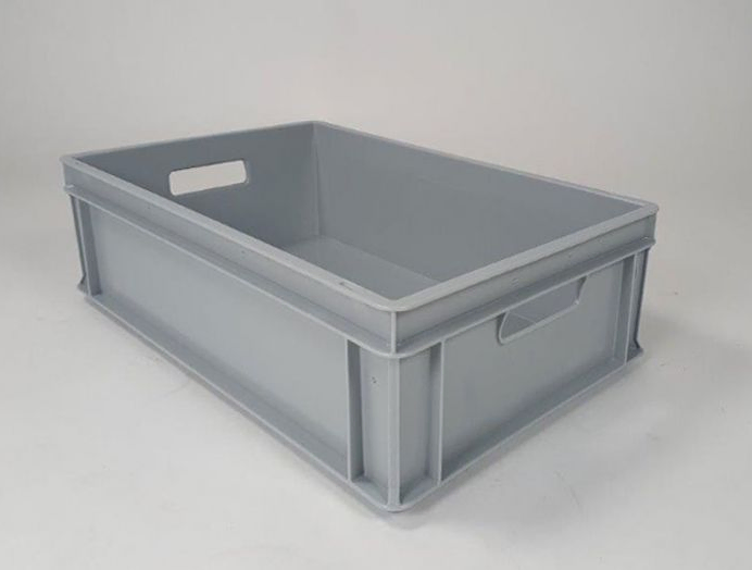 E-line Normbox Stapelbare Kunststoffbehälter 600x400x170mm 30 L, Grau PP Virgin (pro Stück) (zuvor 2-208-0)