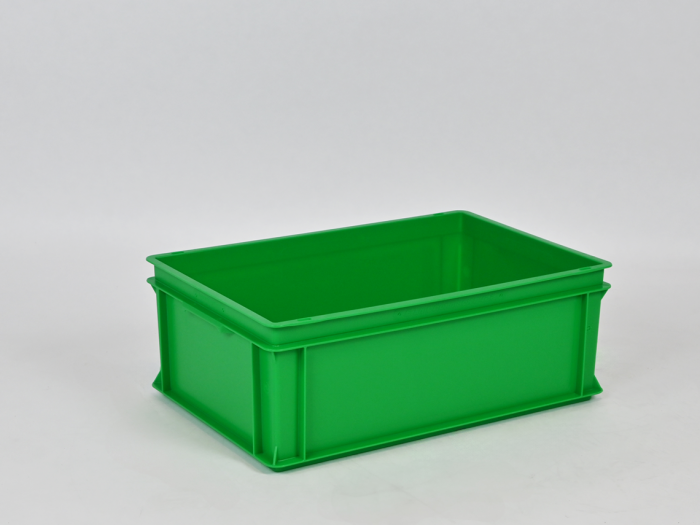 E-line Normbox Stapelbare Kunststoffbehälter 600x400x220mm 40 L, Grau PP Virgin (pro Stück) (zuvor 3-201G-0)