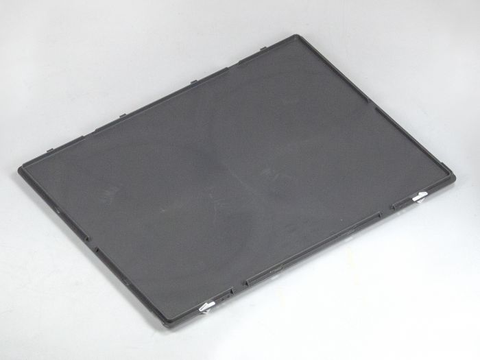 E-line Scharnierdeckel mit Schnappverschlüssen 800x600 mm, Dunkelgrau (pro Stück)