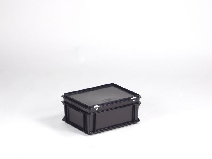 Bac gerbable ESD avec couvercle 400x300x185 mm 15 litres