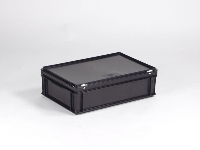 Bac gerbable ESD avec couvercle 600x400x185 mm 30 litres
