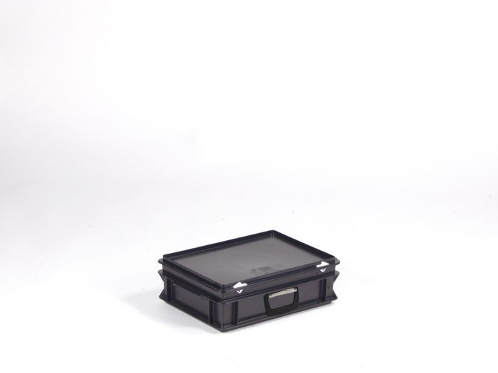 stapelbarer Koffer 10 Liter, 400x300x135 mm ESD Ausführung (pro Stück)